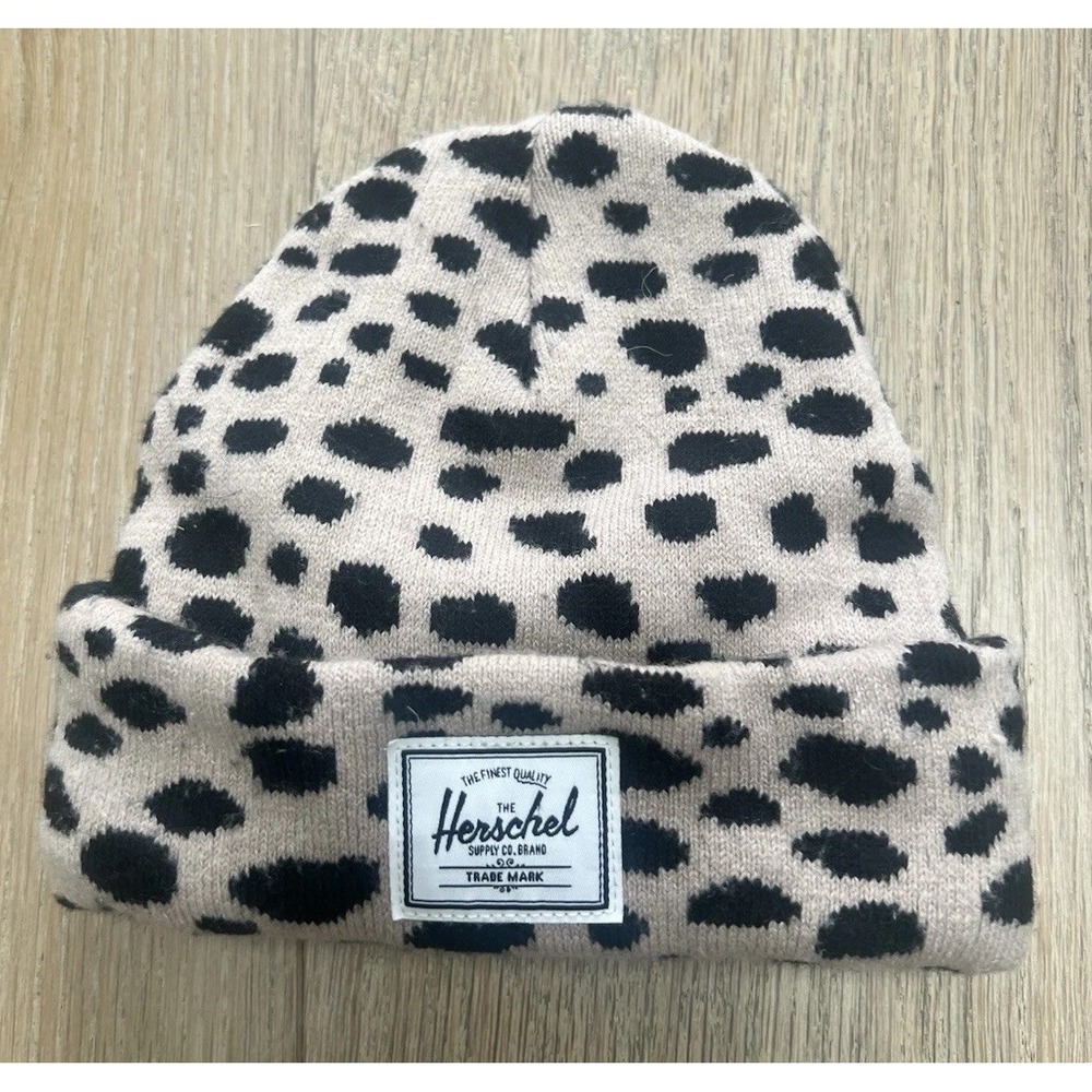 Girls Kids Herschel Leopard Print Winter‎ Hat - Excellent Condition